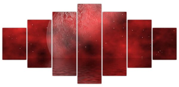 Obraz - Měsíc na hladině (210x100 cm)