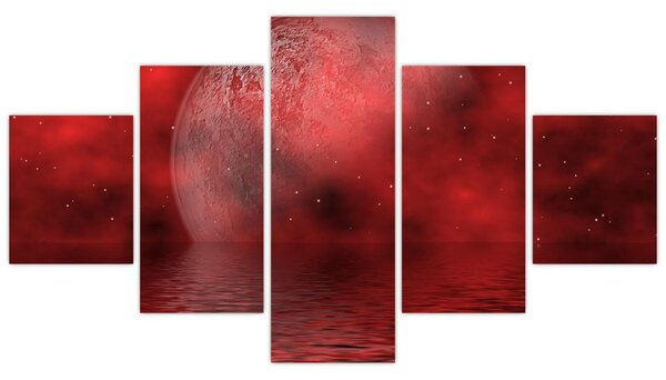 Obraz - Měsíc na hladině (125x70 cm)