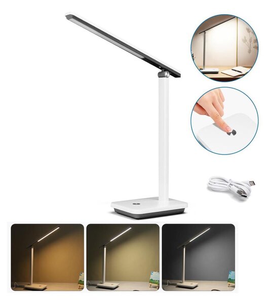 Aigostar - LED Stmívatelná stolní lampa LED/5W/5V 3000-6500K bílá/černá