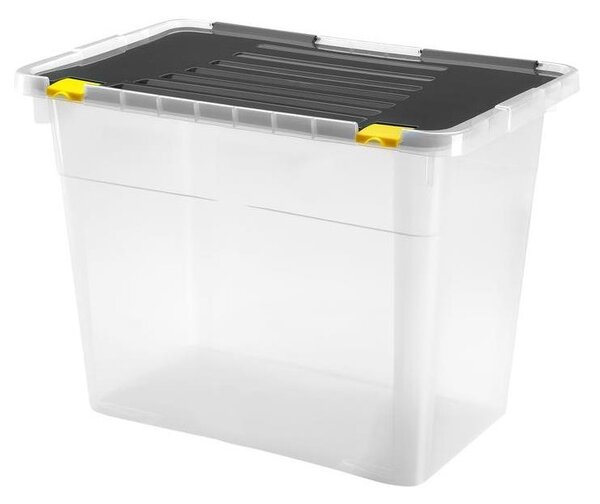 Úložný box 100 l černá/čirá