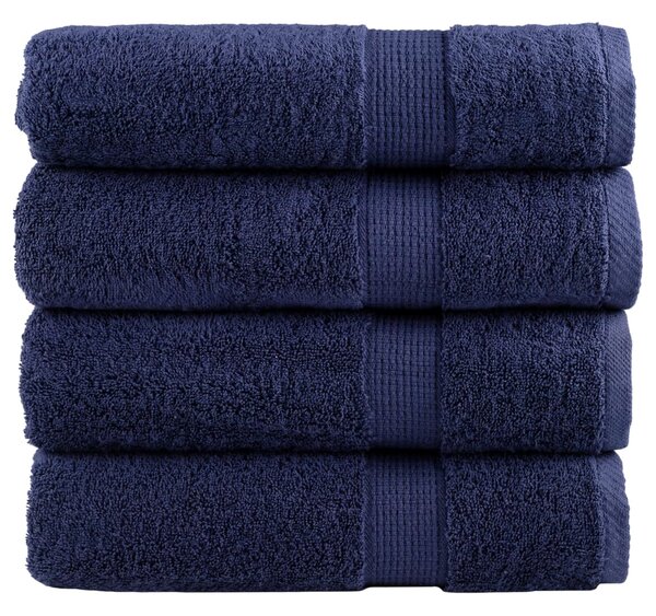 Prémiové ručníky SOLUND 4 ks tmavě modré 50x100 cm 600 g/m² 137258