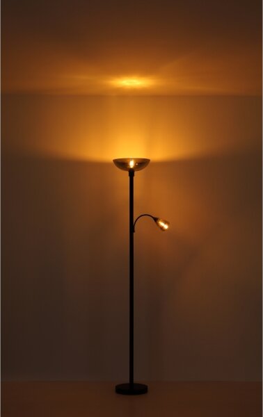 Globo 58903 - Stojací lampa BLADE 1xE27/60W/230V + 1xE14/40W