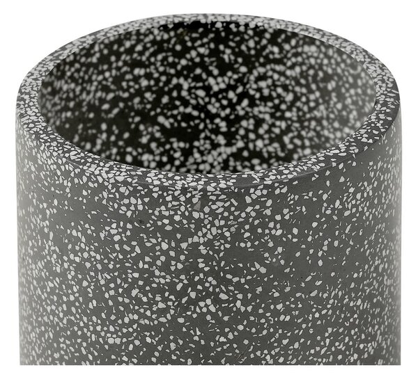 Tmavě šedý květináč Bonami Selection Terrazzo, ø 34 cm
