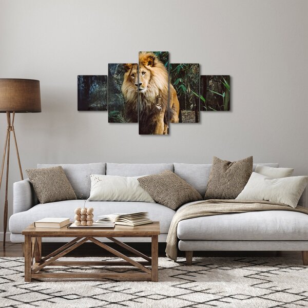 Obraz lva v přírodě (125x70 cm)