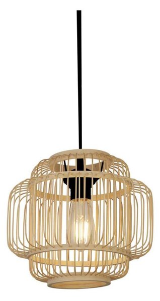 Searchlight 61089CW - Lustr na lanku MADELINE 1xE27/7W/230V pr. 29 cm bambus