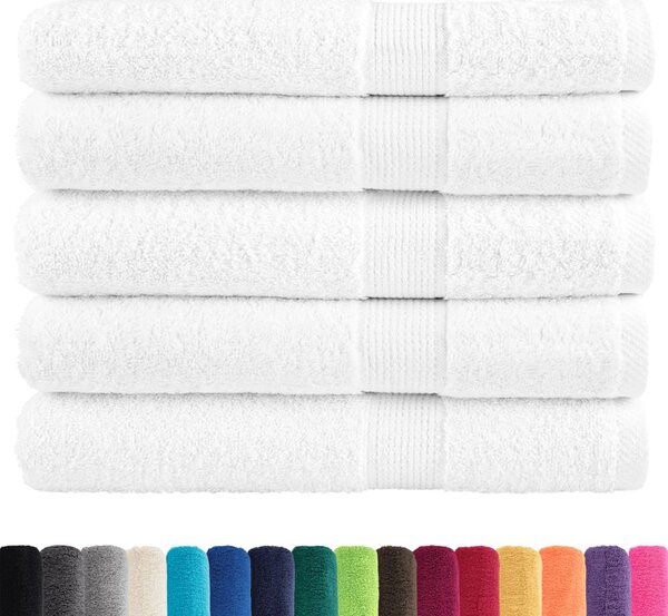 Prémiové saunové osušky SOLUND 50 ks bílé 80x200 cm 600 g/m²
