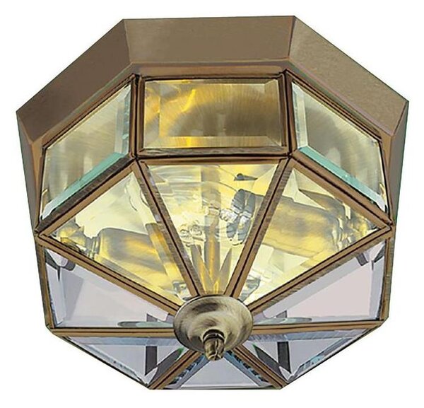 Searchlight 8235AB - Stropní svítidlo FLUSH 2xE14/60W/230V mosaz
