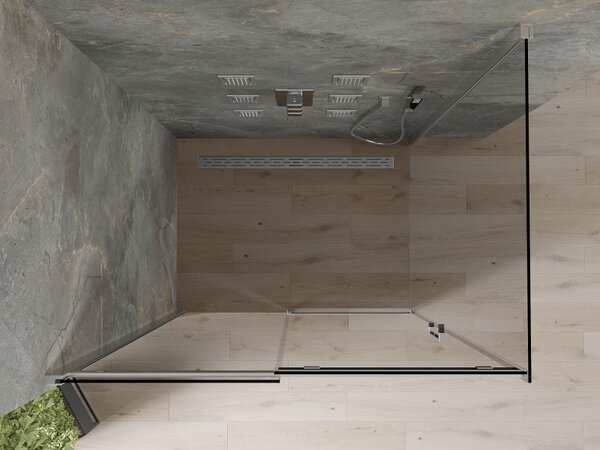 Mexen Omega sprchový kout 100x80cm, 8mm sklo, chromový profil-šedé sklo, 825-100-080-01-40