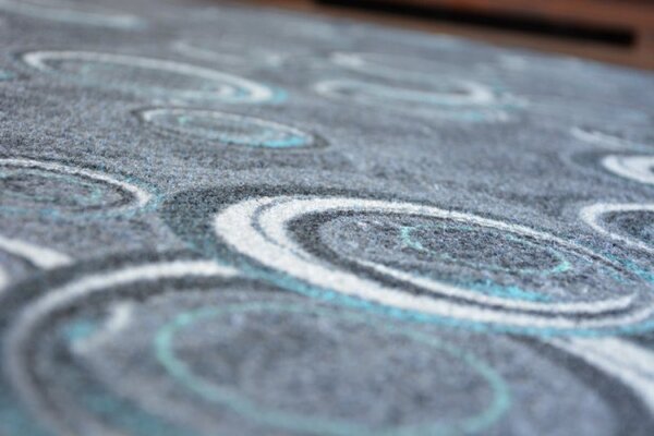 Koberec DROPS kruh šedý