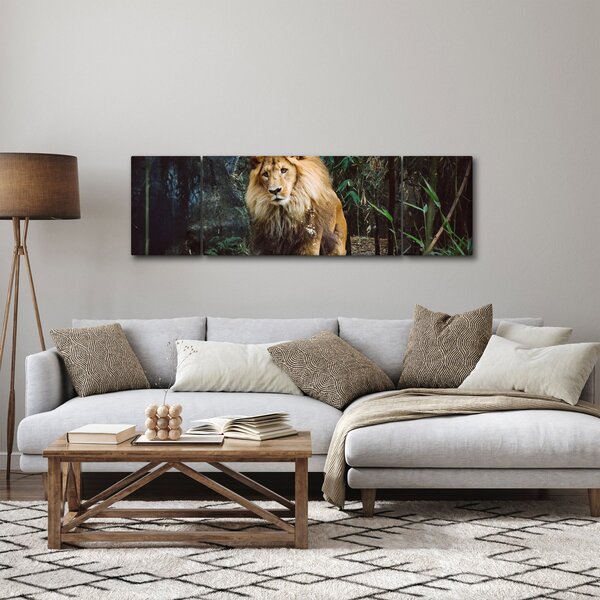 Obraz lva v přírodě (170x50 cm)