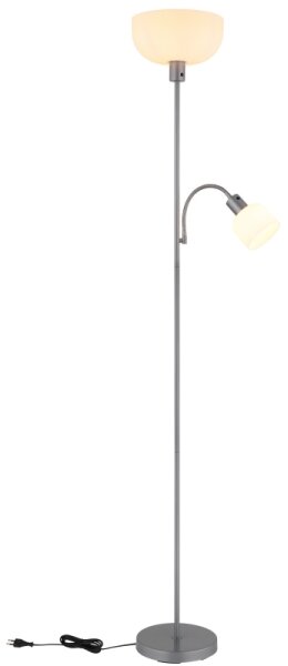 Globo 59947 - Stojací lampa HINTON 1xE27/40W/230V + 1xE14/25W