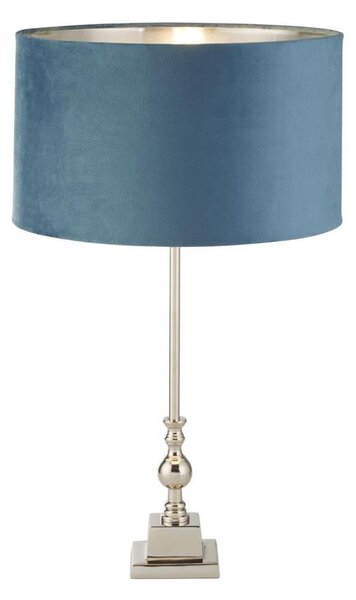 Searchlight EU81214TE - Stolní lampa WHITBY 1xE27/10W/230V modrá/chrom