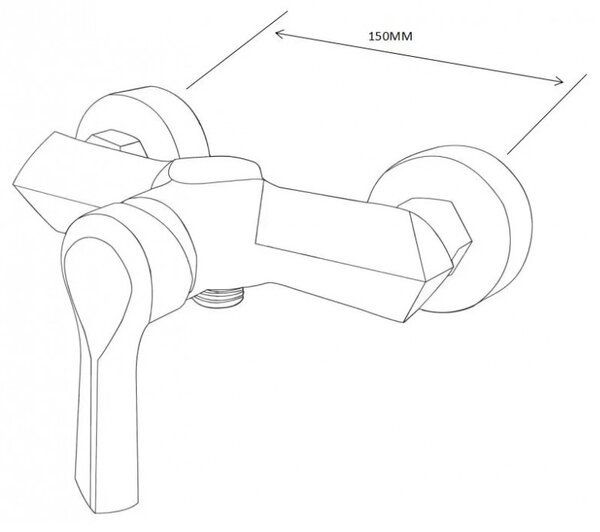Mexen SABRE - sprchová baterie, černá, 72140-70