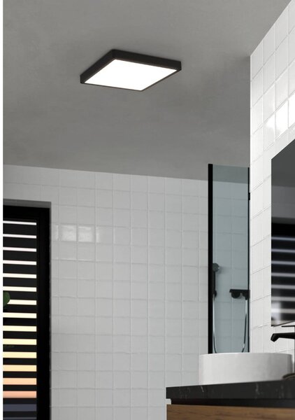 Černé LED stropní svítidlo 28,5x28,5 cm FUEVA 5 – EGLO