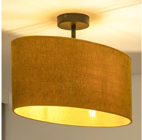 Duolla - Přisazený lustr OVAL 1xE27/15W/230V hnědá