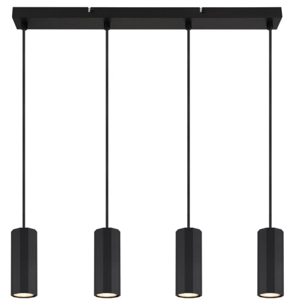 Globo 57918-4HB - Lustr na lanku JAMES 4xGU10/25W/230V černá