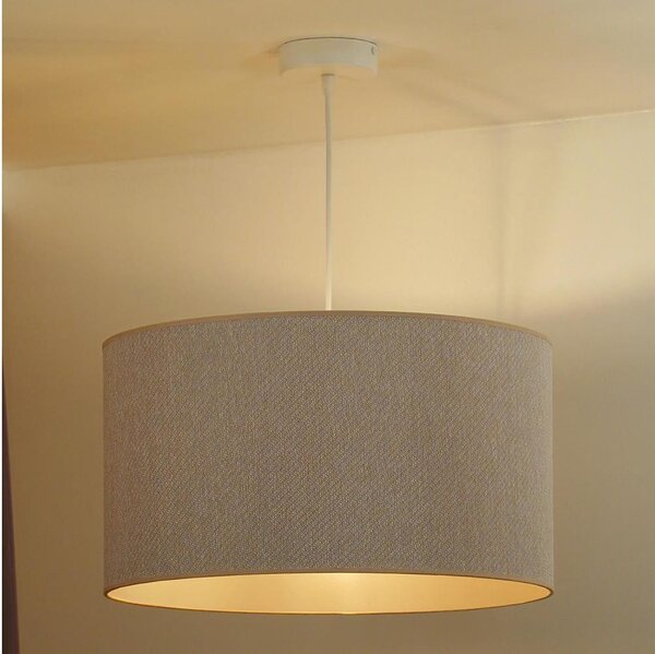 Duolla - Lustr na lanku ROLLER ECO RECYCLING 1xE27/15W/230V pr. 45 cm krémová