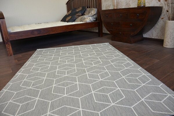 Koberec SIZAL FLAT 48655/637 Kostky 3D