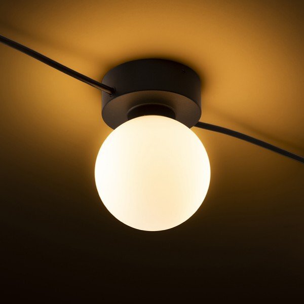 VELA V stropní černá opálové sklo 230V G9 5x6W - RED - DESIGN RENDL