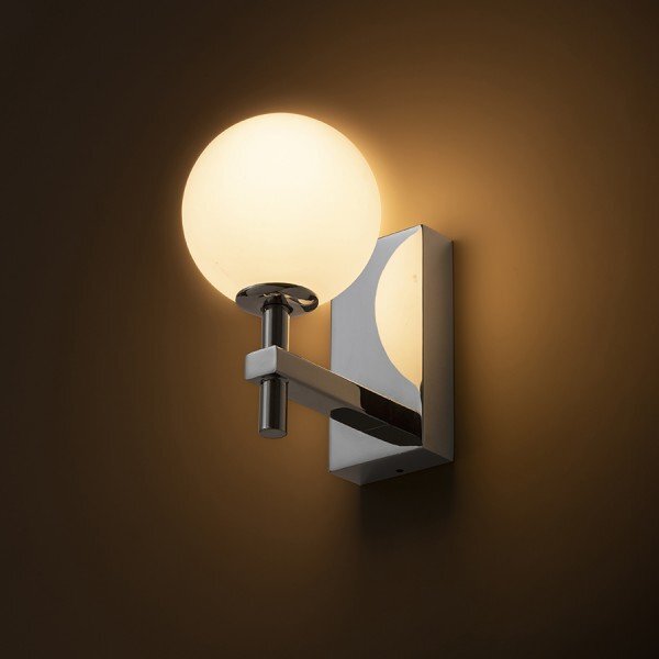 PEGGY nástěnná chrom/opálové sklo 230V G9 6W IP44 - RED - DESIGN RENDL