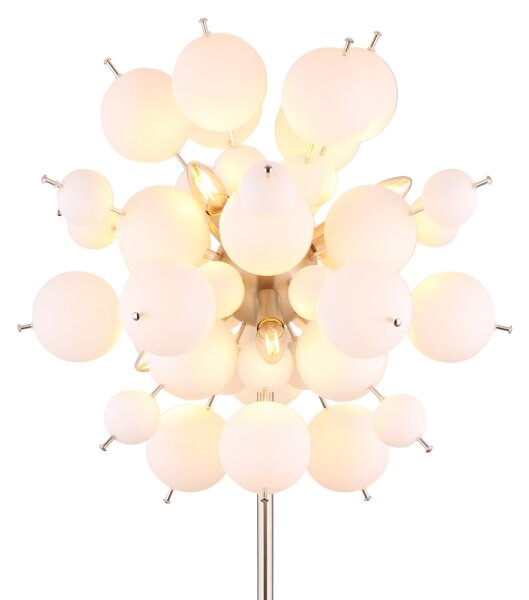 Globo 15633SO - Stojací lampa UDO 6xE14/25W/230V bílá