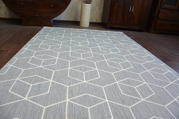 Koberec SIZAL FLAT 48655/637 Kostky 3D