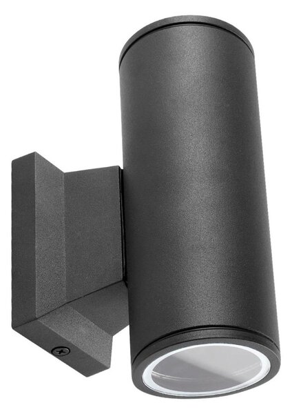 Aigostar - Venkovní nástěnné svítidlo 2xGU10/230V černá IP65 kulatý