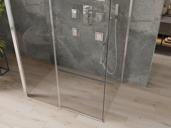 Mexen Omega 3-stěnový sprchový kout 110x90 cm, 8mm čiré sklo - chromový profil, 825-110-090-01-00-3S