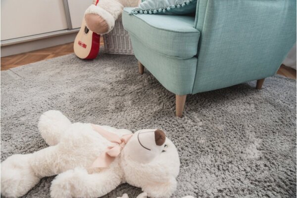Koberec Micro fiber soft shaggy stříbrný