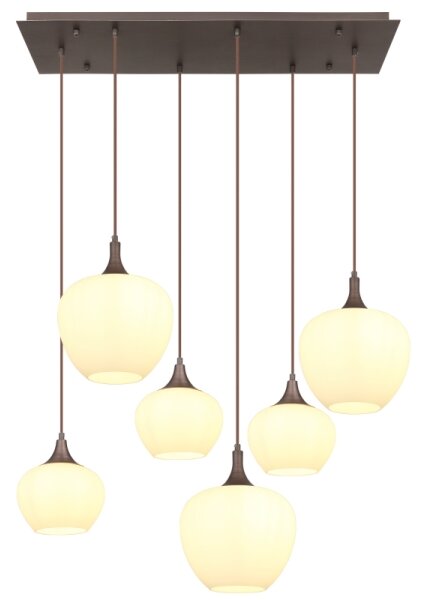 Globo 15548-6HC - Lustr na lanku MAXY 6xE27/40W/230V bílá