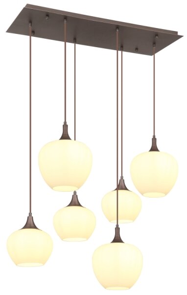 Globo 15548-6HC - Lustr na lanku MAXY 6xE27/40W/230V bílá