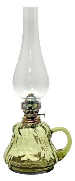 Petrolejová lampa TEREZA 34 cm lesní zelená velká krakle