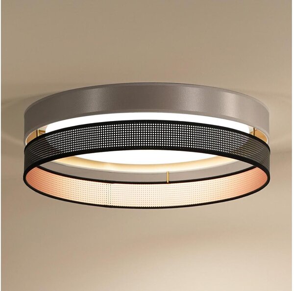 Duolla-LED Stropní svítidlo ROLLER DUO SH. LED/24W/230V pr. 45 cm stříbrná/černá
