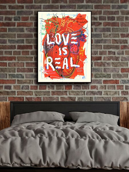 TIŠTĚNÉ OBRAZY NA PLÁTNĚ, abstraktní, text, zátiší, 60/80 cm Monee - Umělecký tisk