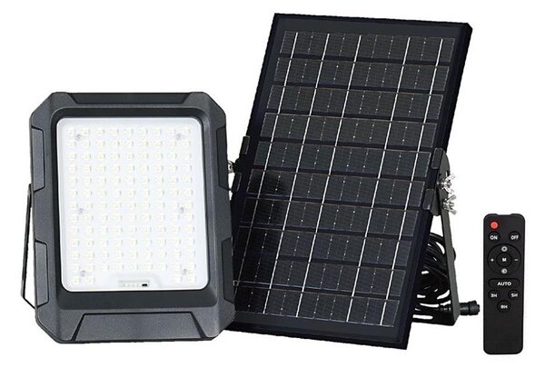 LED Solární reflektor LED/10W/3,7V IP65 4000K černá + DO
