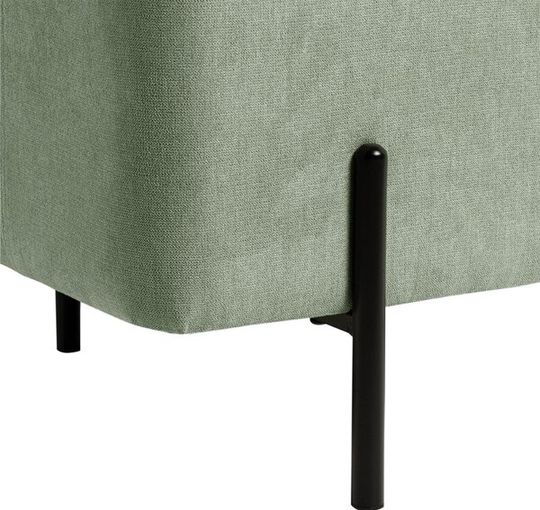 Zelená čalouněná lavice Somcasa Viena 120 cm s úložným prostorem