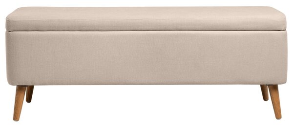 Béžová čalouněná lavice Somcasa Zurich 120 cm s úložným prostorem
