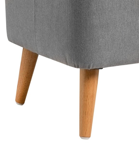 Šedá čalouněná lavice Somcasa Zurich 120 cm s úložným prostorem