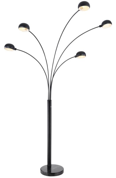 Globo 58228NB - Stojací lampa SEYMOUR 5xE14/40W/230V černá