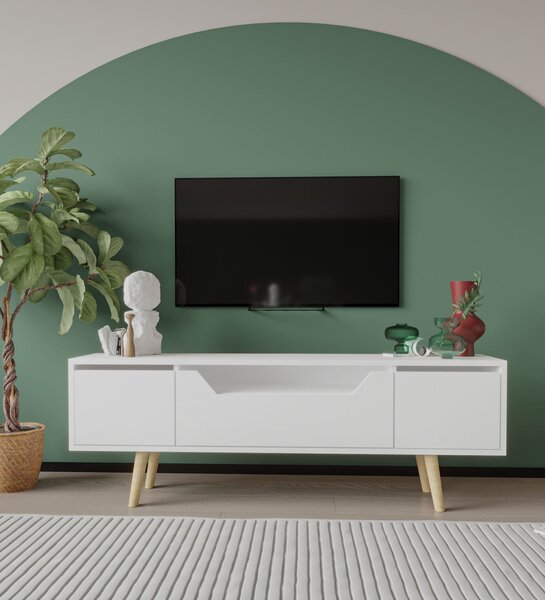 TV skříňka Romia (bílá). Akce -25%