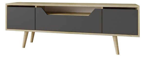 TV skříňka Romia (dub safírový + antracit). Akce -25%