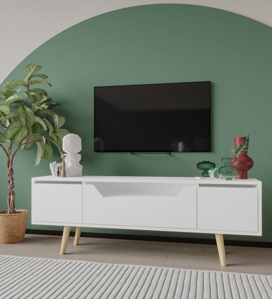 TV skříňka Romia (bílá). Akce -25%