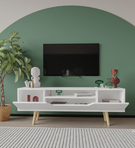 TV skříňka Romia (bílá). Akce -25%