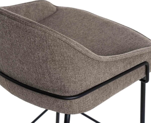 -25 % Dny MOMENTI– Hnědá čalouněná barová židle Somcasa Louis 76,5 cm