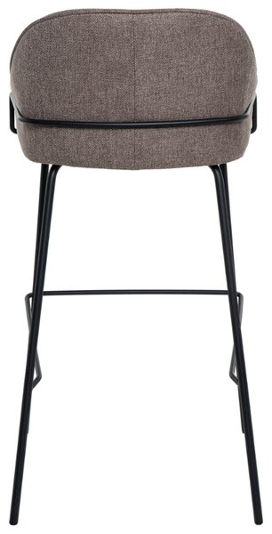 -25 % Dny MOMENTI– Hnědá čalouněná barová židle Somcasa Louis 76,5 cm