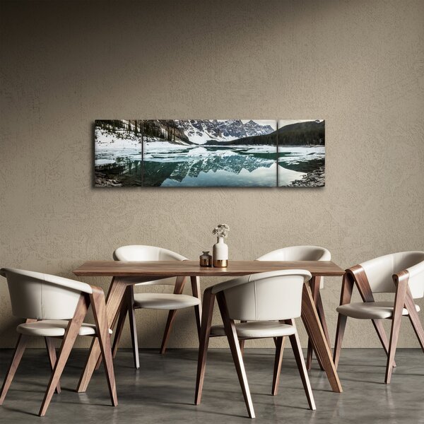 Obraz - jezero v zimě (170x50 cm)