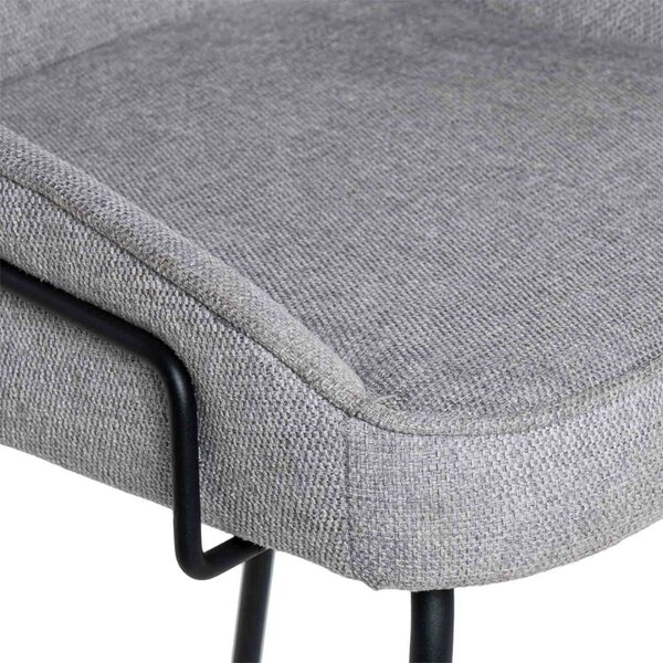 Šedá čalouněná barová židle Somcasa Louis 76,5 cm