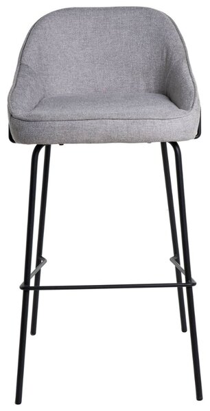 Šedá čalouněná barová židle Somcasa Louis 76,5 cm