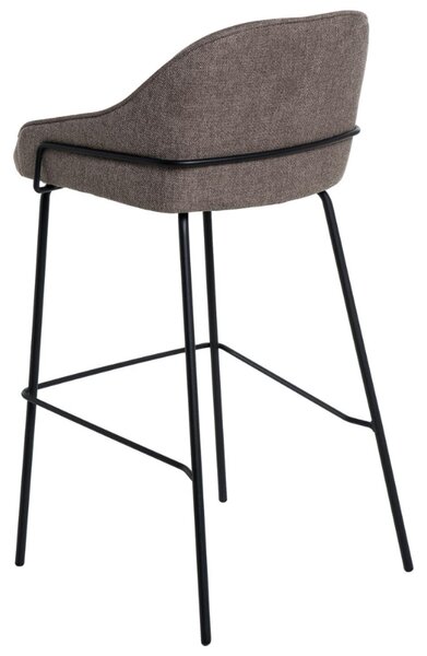 -25 % Dny MOMENTI– Hnědá čalouněná barová židle Somcasa Louis 76,5 cm