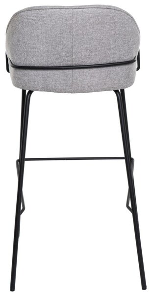 Šedá čalouněná barová židle Somcasa Louis 76,5 cm